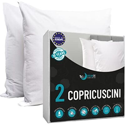 Dreamzie Copricuscino Letto Antiacaro Anallergico Made in EU & OEKO TEX by Federa Impermeabile con Cerniera Dreamzie Copricuscino Letto Antiacaro Anallergico Made in EU & OEKO TEX by Federa Impermeabile con Cerniera