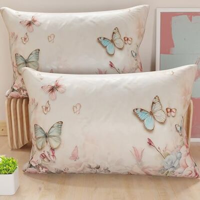 PETTI Artigiani Italiani Coppia di Federe Cuscino Letto 50x80 cm, Federa in Microfibra Anallergica, Set Due Fodere Copricuscino Matrimoniale Fantasia Floreale, 100% Made in Italy PETTI Artigiani Italiani Coppia di Federe Cuscino Letto 50x80 cm, Federa in Microfibra Anallergica, Set Due Fodere Copricuscino Matrimoniale Fantasia Floreale, 100% Made in Italy