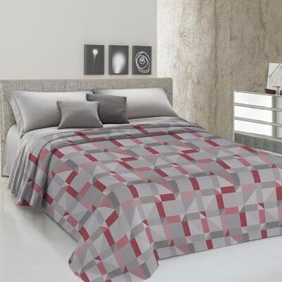 PENSIERI DELICATI Copriletto per letto matrimoniale 260 x 280 cm, tessuto singolo 100% cotone Pique, ideale come tessuto decorativo, coperta per proteggere il letto a 2 posti, fantasia Atene Rosso PENSIERI DELICATI Copriletto per letto matrimoniale 260 x 280 cm, tessuto singolo 100% cotone Pique, ideale come tessuto decorativo, coperta per proteggere il letto a 2 posti, fantasia Atene Rosso