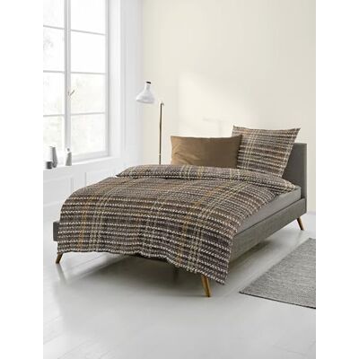 Bierbaum Biancheria da letto 4143, in flanella, disegnata in Germania, marrone 80, 155 x 220 + 80 x 80 cm, dimensioni comfort Bierbaum Biancheria da letto 4143, in flanella, disegnata in Germania, marrone 80, 155 x 220 + 80 x 80 cm, dimensioni comfort