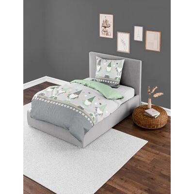 Bierbaum 4104 Biancheria da letto in flanella fine, progettata in Germania, verde 30, 135 x 200 + 80 x 80 cm Bierbaum 4104 Biancheria da letto in flanella fine, progettata in Germania, verde 30, 135 x 200 + 80 x 80 cm