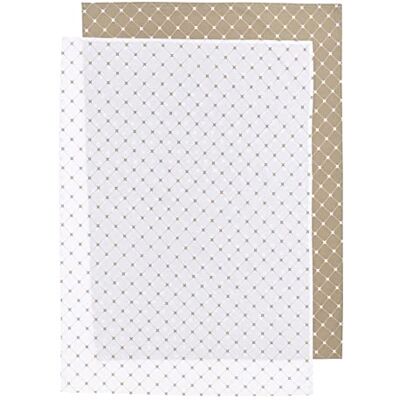 MEYCO X MrsKeizer Lenzuolo Culla – 75 x 100 cm – Set da 2 pezzi – Louis – Tortora/Bianco MEYCO X MrsKeizer Lenzuolo Culla – 75 x 100 cm – Set da 2 pezzi – Louis – Tortora/Bianco