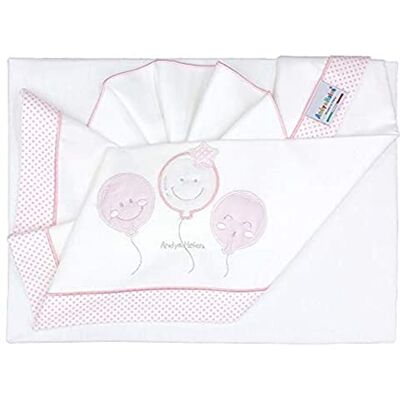 ANDY & HELEN ® Completo 3 pezzi Lenzuolo culla ricamato + sotto con elastici e federa. Adatto a culle MAXI, NEXT TO ME, fianco letto, Rosa ANDY & HELEN ® Completo 3 pezzi Lenzuolo culla ricamato + sotto con elastici e federa. Adatto a culle MAXI, NEXT TO ME, fianco letto, Rosa