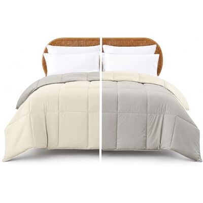 Modern Threads Pacific Coast Textiles Piumino Reversibile Alt di Peluche, Poliestere, Colore: Avorio/Atmosfera, Doppio Modern Threads Pacific Coast Textiles Piumino Reversibile Alt di Peluche, Poliestere, Colore: Avorio/Atmosfera, Doppio