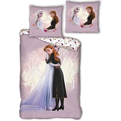 Disney Frozen Love – Set da letto per bambini – Parure da letto reversibile 100% cotone copripiumino 140x200cm+federa cuscino 65x651 Disney Frozen Love – Set da letto per bambini – Parure da letto reversibile 100% cotone copripiumino 140x200cm+federa cuscino 65x651