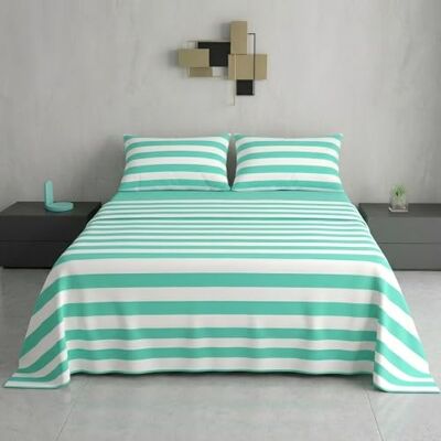 Ruggeri Completo Letto 100% Morbida Microfibra di Alta Qualità 2 Federe 50x80cm + 1 Lenzuolo con Angoli 170x200cm + 1 Lenzuolo Sopra 240x280cm Collezione Beat (Righe Verdi, Matrimoniale) Ruggeri Completo Letto 100% Morbida Microfibra di Alta Qualità 2 Federe 50x80cm + 1 Lenzuolo con Angoli 170x200cm + 1 Lenzuolo Sopra 240x280cm Collezione Beat (Righe Verdi, Matrimoniale)