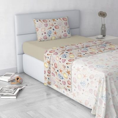 Italian Bed Linen Set Lenzuola Letto Fashion, Made in Italy- Completo Letto in Morbida Microfibra, Lenzuolo Sotto con Angoli, Telo Sopra 150x270 e Federa con Patella Interna, Singolo, Marea Italian Bed Linen Set Lenzuola Letto Fashion, Made in Italy- Completo Letto in Morbida Microfibra, Lenzuolo Sotto con Angoli, Telo Sopra 150x270 e Federa con Patella Interna, Singolo, Marea