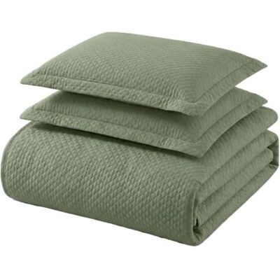 Home City Inc. Copriletto SOLT-QN-SG - Cotone, Salvia, Queen Home City Inc. Copriletto SOLT-QN-SG - Cotone, Salvia, Queen
