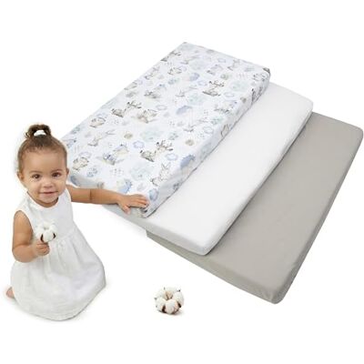 Medi Partners Lenzuola Lettino Set 3 Neonato 70x140-100% Cotone Lenzuolo con Angoli Culla Coprimaterasso fitted Materassino Sheet Letto Bambino Lenzuolino (Cervo E Riccio-Bianco-Grigio) Medi Partners Lenzuola Lettino Set 3 Neonato 70x140-100% Cotone Lenzuolo con Angoli Culla Coprimaterasso fitted Materassino Sheet Letto Bambino Lenzuolino (Cervo E Riccio-Bianco-Grigio)