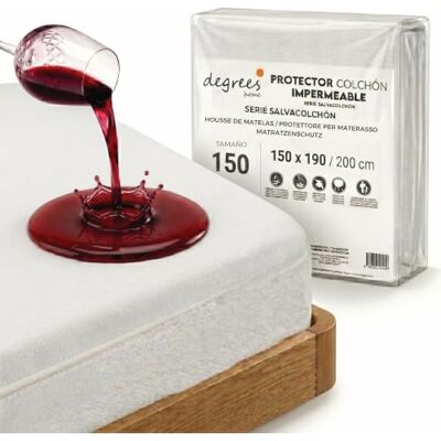 Degrees home – Coprimaterasso Impermeabile (160X190/200) – Proteggi Materasso Traspirante Tipo Lenzuolo con Angoli, Bonnet 32 cm, Antiacaro, Certificato Oeko-Tex Degrees home – Coprimaterasso Impermeabile (160X190/200) – Proteggi Materasso Traspirante Tipo Lenzuolo con Angoli, Bonnet 32 cm, Antiacaro, Certificato Oeko-Tex