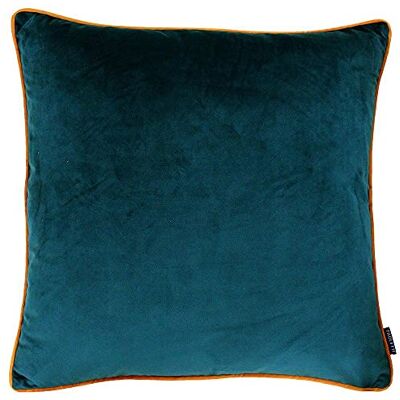 Paoletti Riva Meridian Grande Cuscino Quadrato Cover- Meridian, Black-Contrasting Oro Bordi tubolari, Giallo, 55 x 55 cm, Poliestere, Teal/Tiger, 55 x 1 x 55 cm Paoletti Riva Meridian Grande Cuscino Quadrato Cover- Meridian, Black-Contrasting Oro Bordi tubolari, Giallo, 55 x 55 cm, Poliestere, Teal/Tiger, 55 x 1 x 55 cm