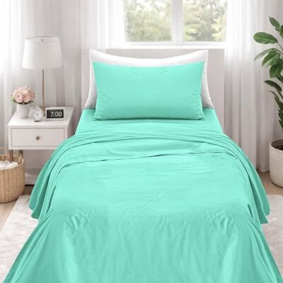 Ruggeri Set Lenzuola Completo Letto Singolo, Microfibra, Verde Menta Ruggeri Set Lenzuola Completo Letto Singolo, Microfibra, Verde Menta
