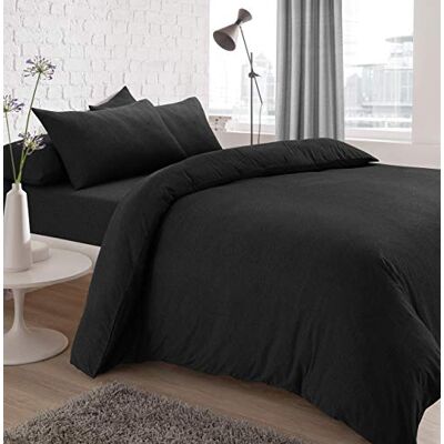 Sleepdown Lenzuolo con angoli in jersey mélange, caldo, confortevole e facile da pulire, tinta unita, per letto king, antracite Sleepdown Lenzuolo con angoli in jersey mélange, caldo, confortevole e facile da pulire, tinta unita, per letto king, antracite