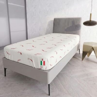 Italian Bed Linen Coprimaterasso con Fibra di CRABYON Piazza e Mezza 120 x 200 cm Made in Italy Proteggi Materasso con Elastico Perimetrale Lavabile Italian Bed Linen Coprimaterasso con Fibra di CRABYON Piazza e Mezza 120 x 200 cm Made in Italy Proteggi Materasso con Elastico Perimetrale Lavabile