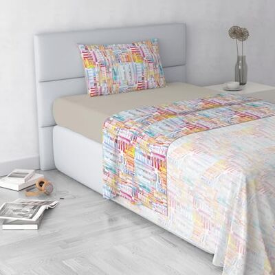 Italian Bed Linen Set Lenzuola Letto Fashion, Made in Italy- Completo Letto in Morbida Microfibra, Lenzuolo Sotto con Angoli, Telo Sopra 180x270 e Federa con Patella Interna, Piazza e Mezza, Francis Italian Bed Linen Set Lenzuola Letto Fashion, Made in Italy- Completo Letto in Morbida Microfibra, Lenzuolo Sotto con Angoli, Telo Sopra 180x270 e Federa con Patella Interna, Piazza e Mezza, Francis