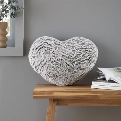 Catherine Lansfield Cuscino 3D a forma di cuore con lupo Catherine Lansfield Cuscino 3D a forma di cuore con lupo