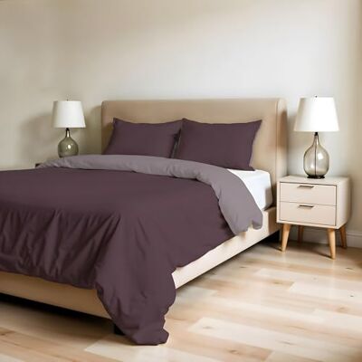Italian Bed Linen Copripiumino Matrimoniale, Tinta Unita DoubleFace, Parure Copripiumino ZOE, con Sacco Piumone 250x200cm con patella 50cm + coppia federe 50x80cm VINACEO/ROSA ANTICO Italian Bed Linen Copripiumino Matrimoniale, Tinta Unita DoubleFace, Parure Copripiumino ZOE, con Sacco Piumone 250x200cm con patella 50cm + coppia federe 50x80cm VINACEO/ROSA ANTICO