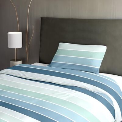 Ruggeri Set Lenzuola Sacco Copripiumino Piazza e Mezza, Federa Cotone Righe Ruggeri Set Lenzuola Sacco Copripiumino Piazza e Mezza, Federa Cotone Righe