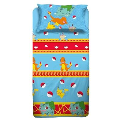 Completo Letto Pokémon - Lenzuolo singolo con federa - Set letto Completo Letto Pokémon - Lenzuolo singolo con federa - Set letto