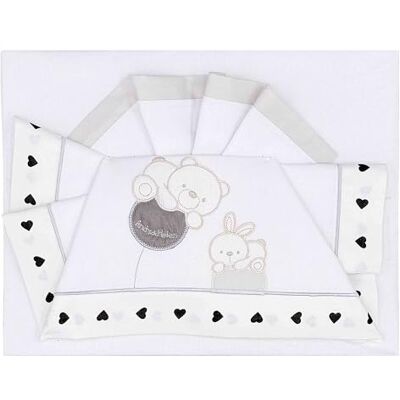 ANDY & HELEN ® Set lenzuolo sopra e sotto per culle trasformabili o evolutive, sotto con angoli elasticizzati per materassi da 60/70 a 75/85, 100% Cotone, Nero ANDY & HELEN ® Set lenzuolo sopra e sotto per culle trasformabili o evolutive, sotto con angoli elasticizzati per materassi da 60/70 a 75/85, 100% Cotone, Nero