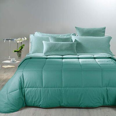 Caleffi 69623 Cotone Bicolor Trapunta per Matrimoniale Letto, Anice Caleffi 69623 Cotone Bicolor Trapunta per Matrimoniale Letto, Anice
