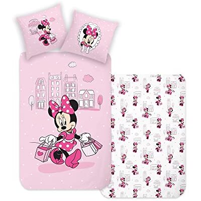 Disney Home Minnie Set di biancheria da letto double-face per bambini, 135 x 200 cm, federa 80 x 80 cm, super morbida, 100% cotone, 2 pezzi, Minnie, morbida e piacevole sulla pelle, Minnie, rosa Disney Home Minnie Set di biancheria da letto double-face per bambini, 135 x 200 cm, federa 80 x 80 cm, super morbida, 100% cotone, 2 pezzi, Minnie, morbida e piacevole sulla pelle, Minnie, rosa
