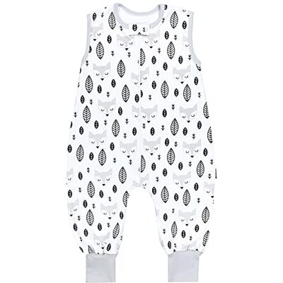 TupTam Sacco Nanna con Piedini – Sacco Nanna Neonato Estivo 0.5 TOG, Cotone OEKO-TEX, Volpe Grigio, 68-74 TupTam Sacco Nanna con Piedini – Sacco Nanna Neonato Estivo 0.5 TOG, Cotone OEKO-TEX, Volpe Grigio, 68-74