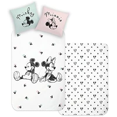 Disney Home Mickey & Minnie, set di biancheria da letto reversibile, 1 copripiumino 135 x 200 – 1 federa 80 x 80 cm – Super morbido cotone rinforzato, set da 2 pezzi, morbido e piacevole sulla pelle Disney Home Mickey & Minnie, set di biancheria da letto reversibile, 1 copripiumino 135 x 200 – 1 federa 80 x 80 cm – Super morbido cotone rinforzato, set da 2 pezzi, morbido e piacevole sulla pelle