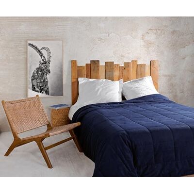 Linder Copriletto Vercors, colore blu navy, 230 x 250 cm Linder Copriletto Vercors, colore blu navy, 230 x 250 cm
