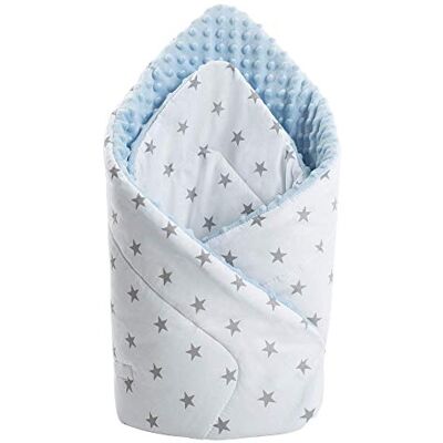 Medi Partners Cuscino cono bambino Minky 100% Cotone 75x75cm Coperta del bambino Doppia faccia Morbido Tutto l'anno Corna per neonati Multifunzionale (Stelle con il blu Minky) Medi Partners Cuscino cono bambino Minky 100% Cotone 75x75cm Coperta del bambino Doppia faccia Morbido Tutto l'anno Corna per neonati Multifunzionale (Stelle con il blu Minky)