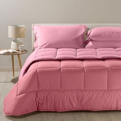 Caleffi Trapunta Bicolor Tinta Unita Piazza e Mezza Rosa Caleffi Trapunta Bicolor Tinta Unita Piazza e Mezza Rosa