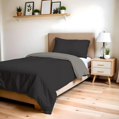 Italian Bed Linen Copripiumino Singolo, Tinta Unita DoubleFace, Parure Copripiumino ZOE, con Sacco Piumone 150x200cm con patella 50cm + federa 50x80cm CIOCCOLATO/SABBIA Italian Bed Linen Copripiumino Singolo, Tinta Unita DoubleFace, Parure Copripiumino ZOE, con Sacco Piumone 150x200cm con patella 50cm + federa 50x80cm CIOCCOLATO/SABBIA