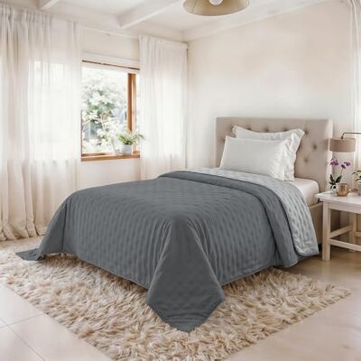 Italian Bed Linen Trapunta Piazza e Mezza Primaverile in Microfibra, Copriletto Estivo Double Face Trapuntino 100gr Morbido e Leggero Coperta Letto Qualità Premium 220x250 cm – DARKGREY/LIGHT GREY Italian Bed Linen Trapunta Piazza e Mezza Primaverile in Microfibra, Copriletto Estivo Double Face Trapuntino 100gr Morbido e Leggero Coperta Letto Qualità Premium 220x250 cm – DARKGREY/LIGHT GREY