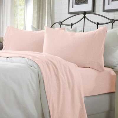Great Bay Home Set di lenzuola in jersey lavorato a maglia, per letto king size, misto cotone, ultra morbide, lenzuola e federe in jersey mélange, traspiranti, per tutte le stagioni (king size, rosa Great Bay Home Set di lenzuola in jersey lavorato a maglia, per letto king size, misto cotone, ultra morbide, lenzuola e federe in jersey mélange, traspiranti, per tutte le stagioni (king size, rosa