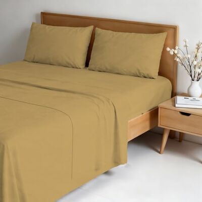 Italian Bed Linen Completo letto WATER WASHED Matrimoniale in Microfibra, Set Lenzuola Letto Matrimoniale 4 pezzi Lenzuolo Sotto con Angoli 170x200, Lenzuolo Sopra 240x270, Coppia federe OCRA Italian Bed Linen Completo letto WATER WASHED Matrimoniale in Microfibra, Set Lenzuola Letto Matrimoniale 4 pezzi Lenzuolo Sotto con Angoli 170x200, Lenzuolo Sopra 240x270, Coppia federe OCRA