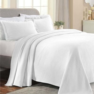 Superior Copriletto, Cotone, Bianco, Matrimoniale Superior Copriletto, Cotone, Bianco, Matrimoniale