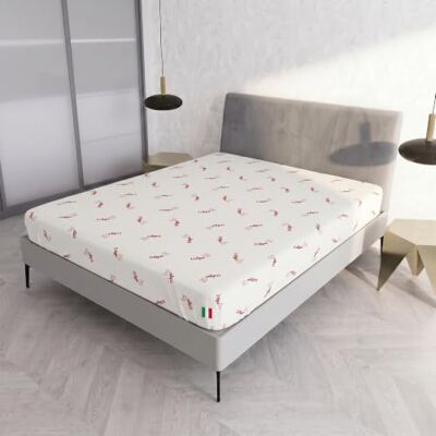 Italian Bed Linen Coprimaterasso con Fibra di CRABYON Matrimoniale 170 x 200 cm Made in Italy Proteggi Materasso con Elastico Perimetrale Lavabile Italian Bed Linen Coprimaterasso con Fibra di CRABYON Matrimoniale 170 x 200 cm Made in Italy Proteggi Materasso con Elastico Perimetrale Lavabile