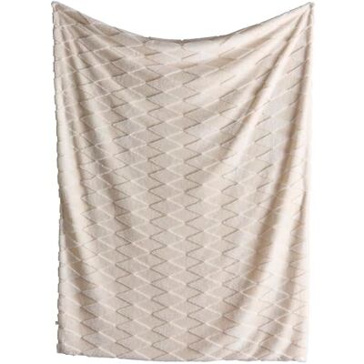 Appletree Hygge Coperta in poliestere riciclato, 150 x 200 cm, jacquard bouclé con diamanti Arlecchino trapuntati, collezione Cosy Diamond Appletree Hygge Coperta in poliestere riciclato, 150 x 200 cm, jacquard bouclé con diamanti Arlecchino trapuntati, collezione Cosy Diamond