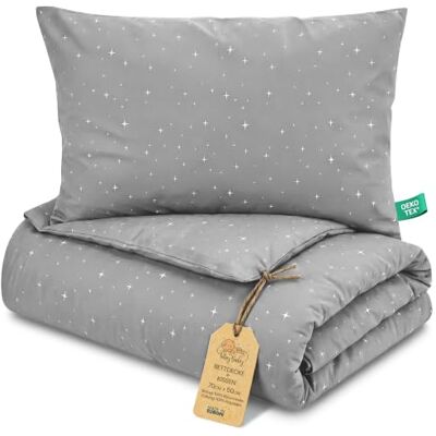 Totsy Baby Piumino lettino senza federa cotone Set coperta cuscino culla 50x70 cm piumone trapunta per neonato bambino imbottitura leggera traspirante caldo Oeko Tex Galassia Totsy Baby Piumino lettino senza federa cotone Set coperta cuscino culla 50x70 cm piumone trapunta per neonato bambino imbottitura leggera traspirante caldo Oeko Tex Galassia