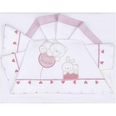 ANDY & HELEN ® Set lenzuolo sopra e sotto per culle trasformabili o evolutive, sotto con angoli elasticizzati per materassi da 60/70 a 75/85, 100% Cotone, Rosa ANDY & HELEN ® Set lenzuolo sopra e sotto per culle trasformabili o evolutive, sotto con angoli elasticizzati per materassi da 60/70 a 75/85, 100% Cotone, Rosa