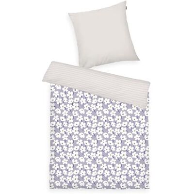 TOM TAILOR Biancheria da Letto Renforcé, 80x80 + 135x200 cm, 100% Cotone/Renforcé, Con Motivo Reversibile e Cerniera Colorata, FRESH FLOWERS Viola, Bianco (Soft Lilac & Off White) TOM TAILOR Biancheria da Letto Renforcé, 80x80 + 135x200 cm, 100% Cotone/Renforcé, Con Motivo Reversibile e Cerniera Colorata, FRESH FLOWERS Viola, Bianco (Soft Lilac & Off White)