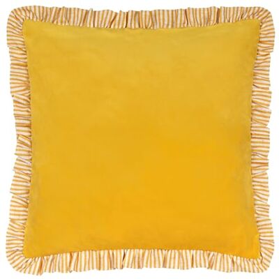 furn. Wylder Solene Ruffle Copricuscino – Velluto Pastello Morbido Bordo A Righe Fodera Decorativa (Giallo – 45x45cm) furn. Wylder Solene Ruffle Copricuscino – Velluto Pastello Morbido Bordo A Righe Fodera Decorativa (Giallo – 45x45cm)