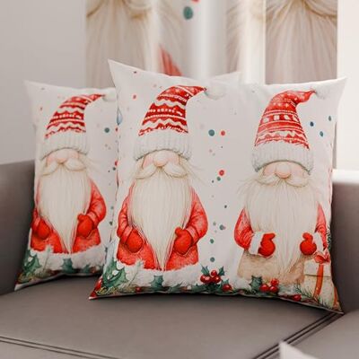 PETTI Artigiani Italiani Coppia di Federe Cuscino 60x60 cm in Microfibra, Federe Natalizie, Cuscini Arredo di Natale Camera da Letto, Divano, Salotto, Set 2 Fodere Copricuscino, Federa Xmas 6 PETTI Artigiani Italiani Coppia di Federe Cuscino 60x60 cm in Microfibra, Federe Natalizie, Cuscini Arredo di Natale Camera da Letto, Divano, Salotto, Set 2 Fodere Copricuscino, Federa Xmas 6