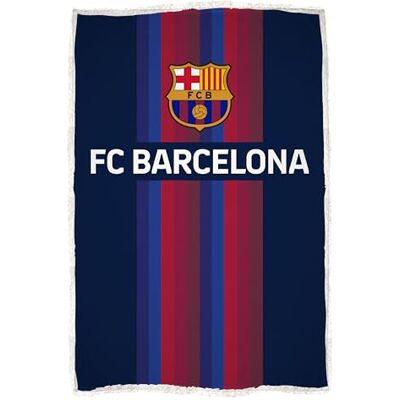 Character World Coperta in pile con licenza ufficiale del Barcelona FC Pile super morbido e caldo con retro in sherpa Design blu Offside Perfetta per casa, camera da letto, pigiama party e campeggio Character World Coperta in pile con licenza ufficiale del Barcelona FC Pile super morbido e caldo con retro in sherpa Design blu Offside Perfetta per casa, camera da letto, pigiama party e campeggio