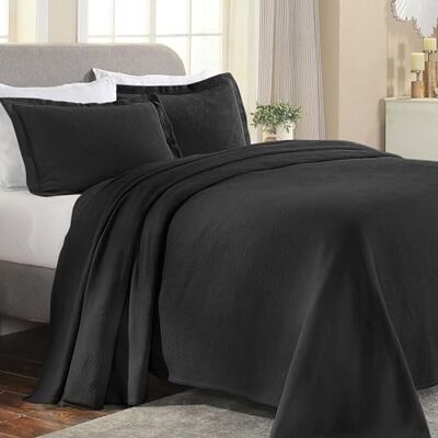 Superior copriletto Paise-tw-AQ Paisley Jacquard Matelasse copriletto 100% Cotone Premium, Aqua, Twin, Black, Queen Superior copriletto Paise-tw-AQ Paisley Jacquard Matelasse copriletto 100% Cotone Premium, Aqua, Twin, Black, Queen
