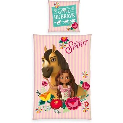 Herding Set di Biancheria da Letto, Spirit, Federa 80 x 80 cm con Bottoni e Motivo Reversibile, Copripiumino 135 x 200 cm con Chiusura a Bottoni, 100% Cotone Herding Set di Biancheria da Letto, Spirit, Federa 80 x 80 cm con Bottoni e Motivo Reversibile, Copripiumino 135 x 200 cm con Chiusura a Bottoni, 100% Cotone