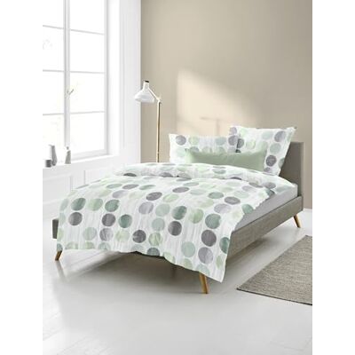Bierbaum 4153 Biancheria da letto in flanella fine, progettata in Germania, verde 30, 135 x 200 + 80 x 80 cm Bierbaum 4153 Biancheria da letto in flanella fine, progettata in Germania, verde 30, 135 x 200 + 80 x 80 cm