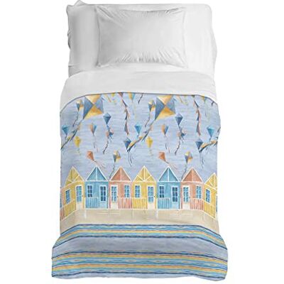 PENSIERI DELICATI Copriletto 170 x 280 cm, Telo Singolo 100% Cotone Pique, Ideale Come Telo Arredo, Coperta Salva Letto 1 Piazza, Fantasia Aquiloni Azzurro, 100% Made in Italy PENSIERI DELICATI Copriletto 170 x 280 cm, Telo Singolo 100% Cotone Pique, Ideale Come Telo Arredo, Coperta Salva Letto 1 Piazza, Fantasia Aquiloni Azzurro, 100% Made in Italy