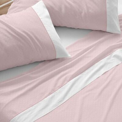 Blanco Set di Lenzuola, Cotone, 50% Poliestere, Corallo, Ancho de 135 cm Blanco Set di Lenzuola, Cotone, 50% Poliestere, Corallo, Ancho de 135 cm