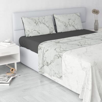 Italian Bed Linen Set Lenzuola Letto Fashion, Made in Italy- Completo Letto in Morbida Microfibra, Lenzuolo Sotto con Angoli, Telo Sopra 240x270 e Federa con Patella Interna, Matrimoniale, Marble Italian Bed Linen Set Lenzuola Letto Fashion, Made in Italy- Completo Letto in Morbida Microfibra, Lenzuolo Sotto con Angoli, Telo Sopra 240x270 e Federa con Patella Interna, Matrimoniale, Marble